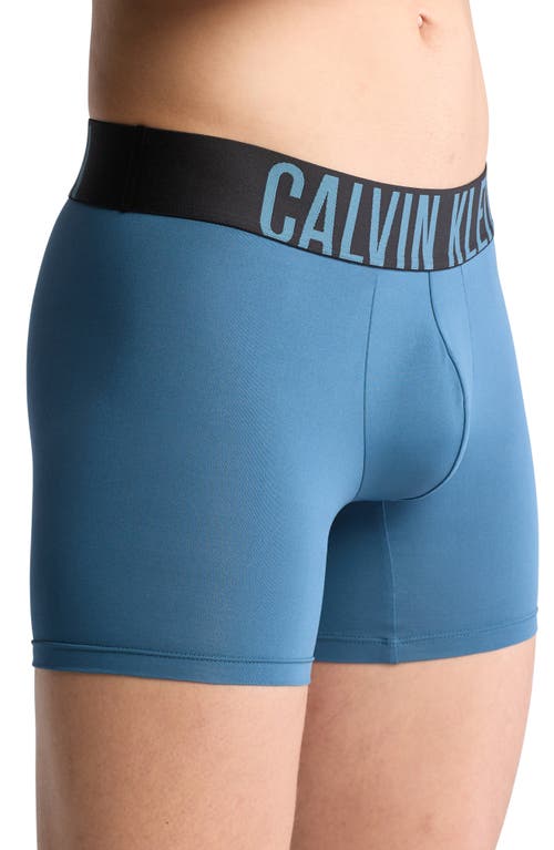 Shop Calvin Klein 3-pack Intense Power Microfiber Boxer Briefs In Black/india