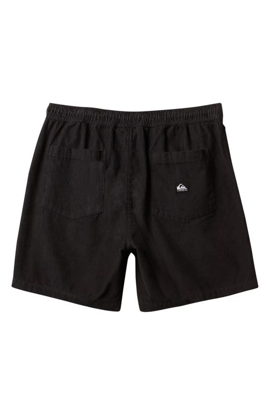 Shop Quiksilver Taxer Corduroy Drawstring Shorts In Tarmac