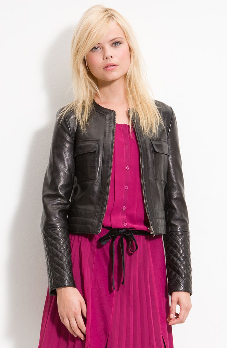 Trouvé Quilted Leather Jacket | Nordstrom