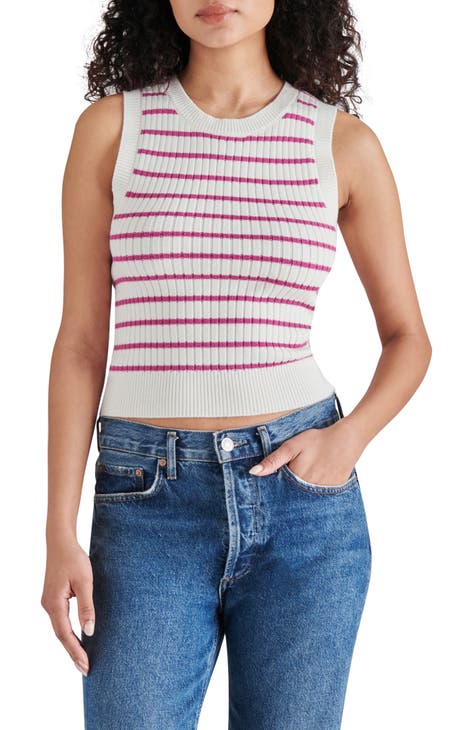 Stripe Rib Sweater Tank