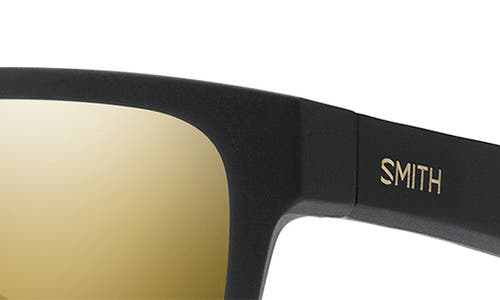 Smith Lowdown Slim 2 53mm Chromapop™ Polarized Square Sunglasses In Matte Black Gold/black Gold