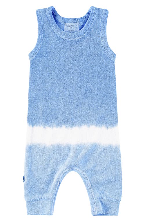 Shop Paigelauren Ombré Terry Tank Romper In Blue