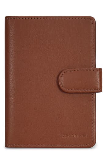 Champs Leather Passport Case In Brown