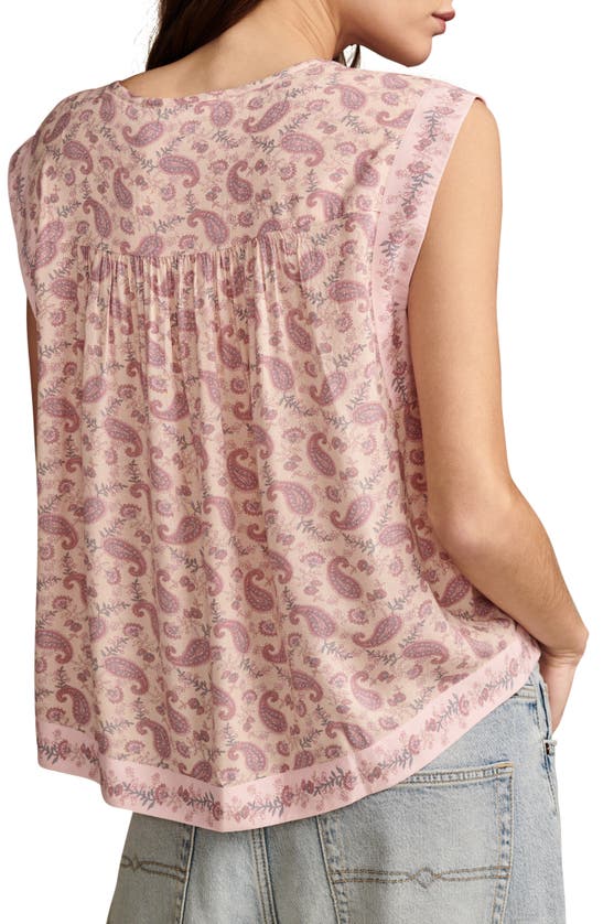 Shop Lucky Brand Floral Print High-low Top In Pink Multi Print