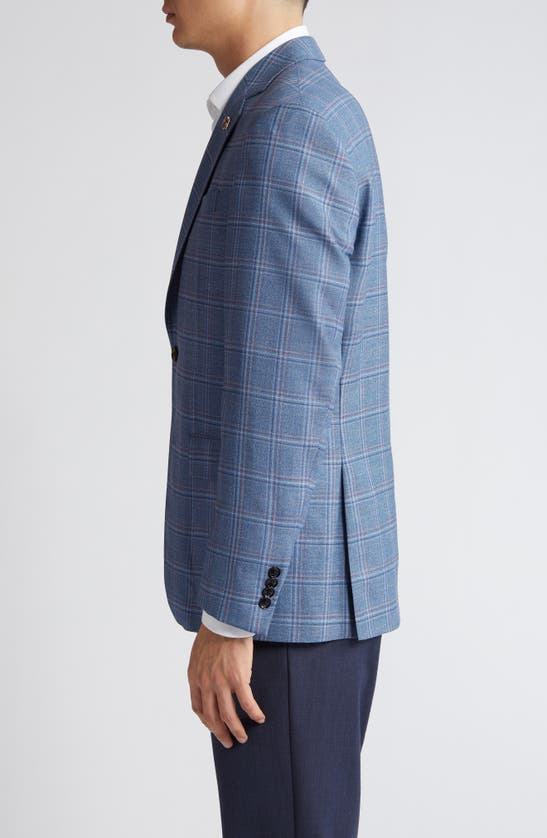 Shop Ted Baker Jay Deco Plaid Slim Fit Wool Sport Coat In Light Blue
