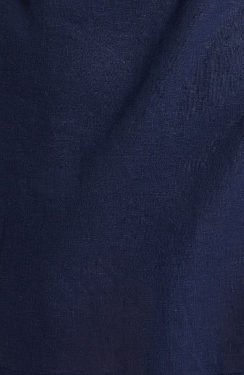 Nordstrom Vacation Linen Blend Robe In Navy Peacoat