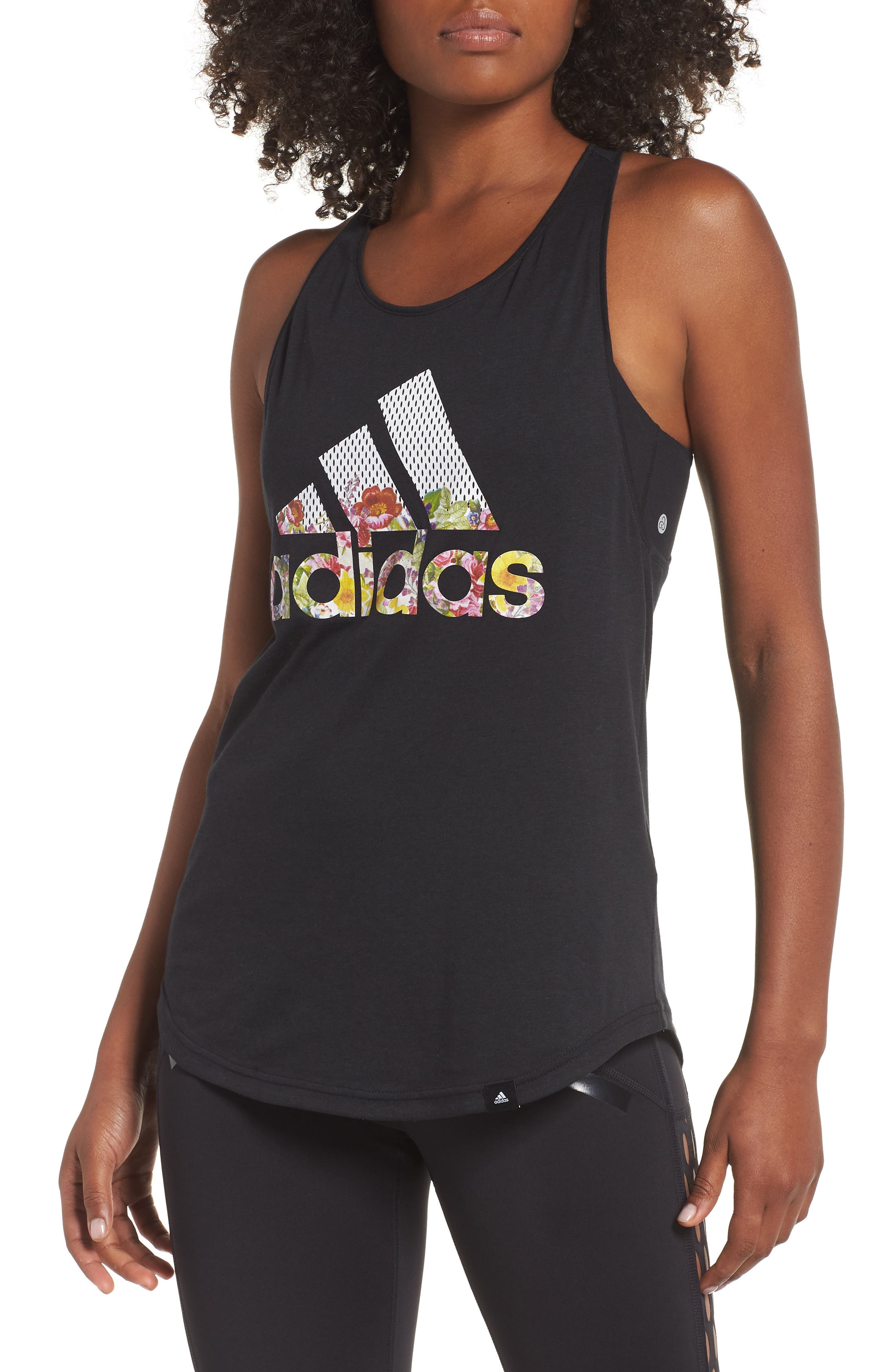 adidas floral tank