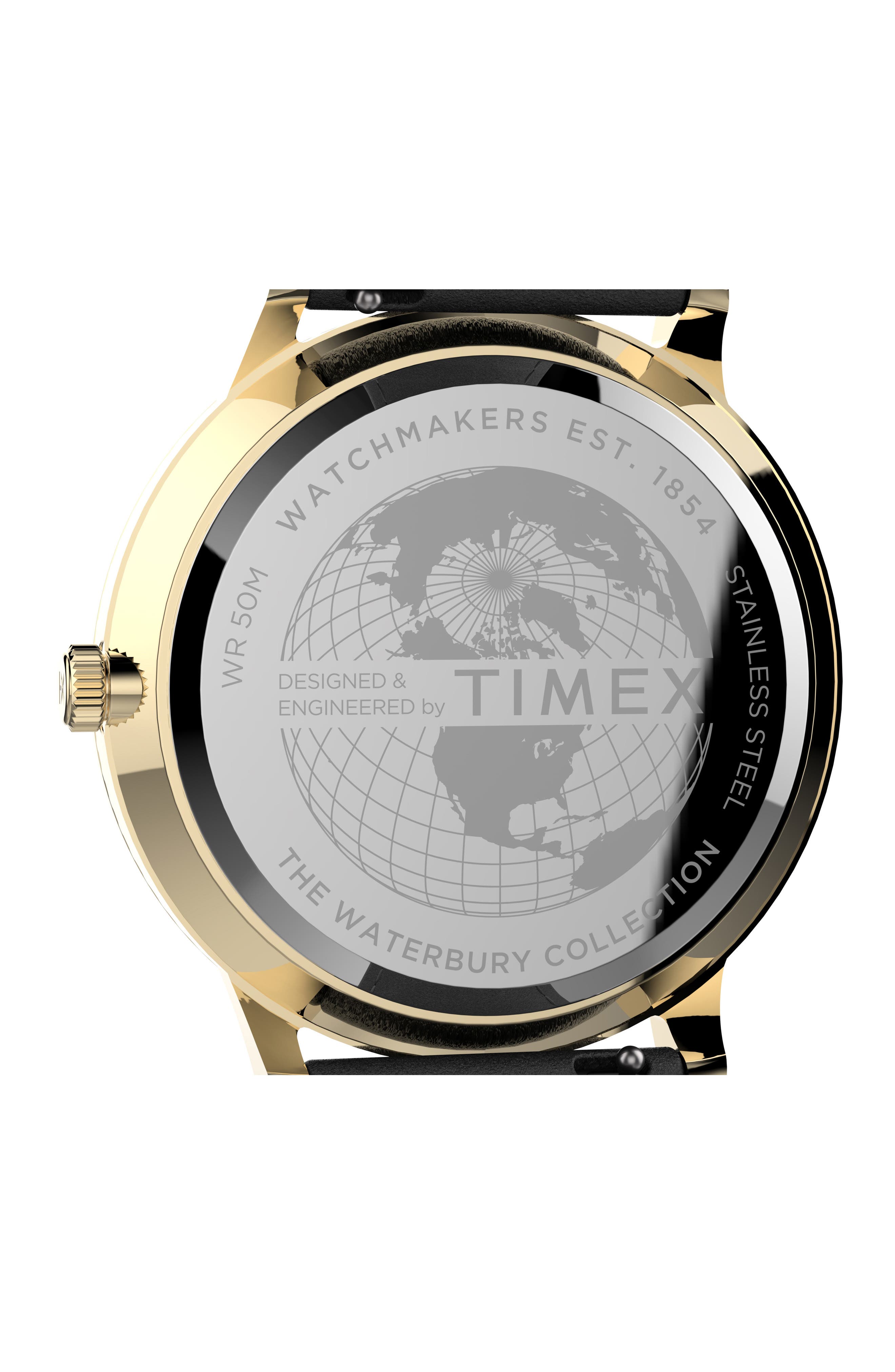 Timex® Waterbury Classic Leather Strap Watch, 40mm | Nordstrom
