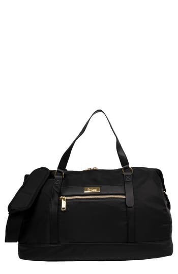 Shop Roberto Cavalli 20" Duffel Bag In Black/gold