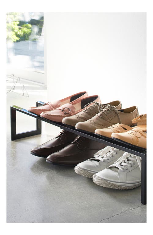 Yamazaki Adjustable Shoe Rack In Black