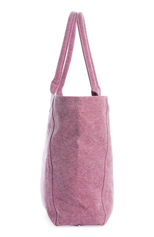 Shop Isabel Marant Small Yenky Embroidered Logo Tote In Plum