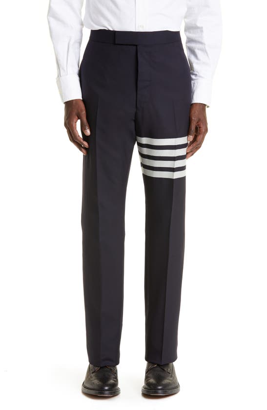 THOM BROWNE THOM BROWNE 4-BAR MÉLANGE WOOL PANTS
