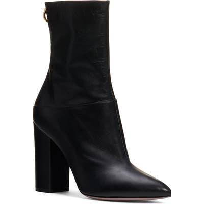 Valentino Garavani Ringstud Pointed Toe Bootie - Black