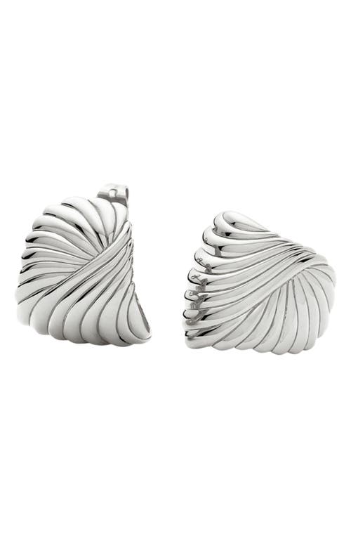 Shop Missoma Ripple Stud Earrings In Silver