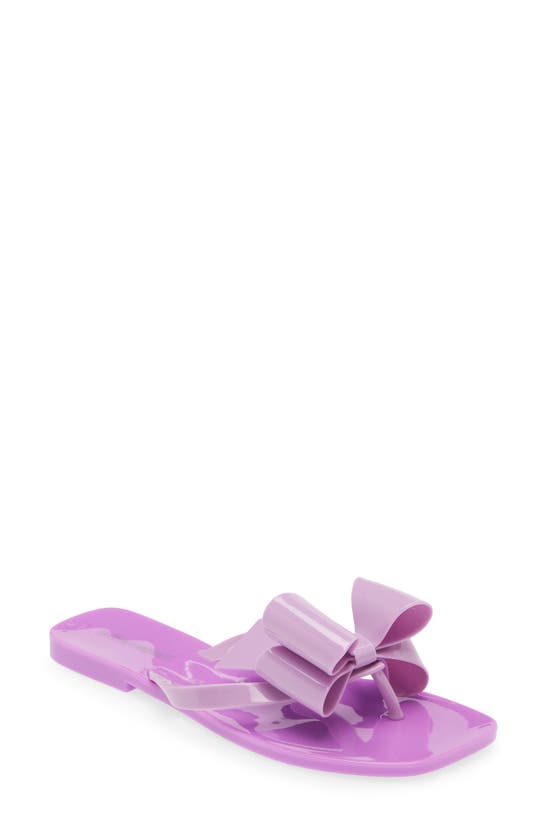 Jeffrey Campbell Sugary Flip Flop In Lilac Shiny