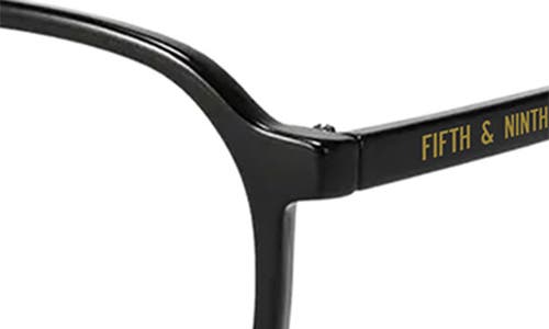 Fifth & Ninth 55mm Ruby Round Blue Light Blocking Glasses In Black/clear