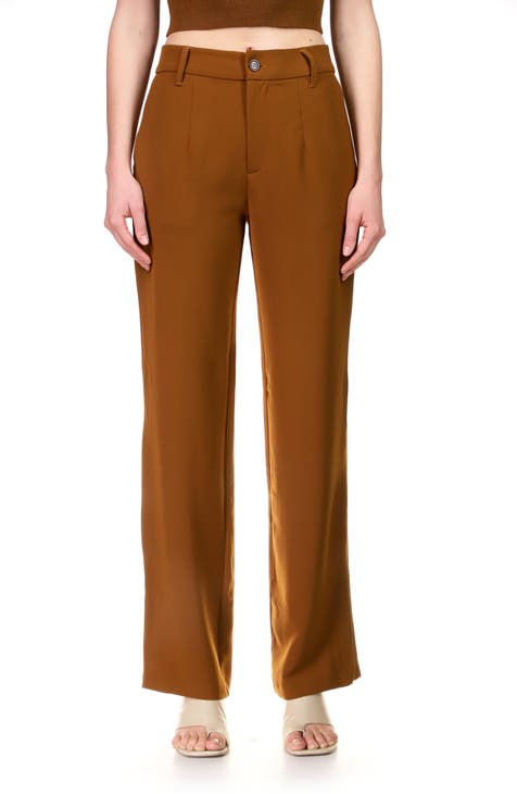 Women's Brown Straight-Leg Pants | Nordstrom