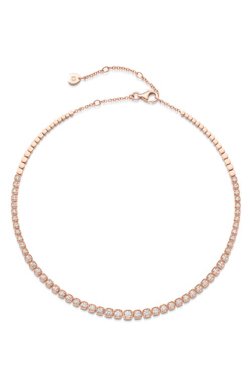 Sara Weinstock Isadora Cushion Diamond Choker Necklace in Rose Gold/Diamond