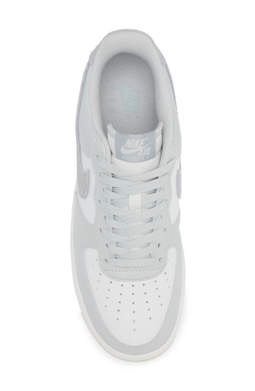 Nike White & Gray Air Force 1 '07 Lv8 Sneakers In Silver/light Pumice/white