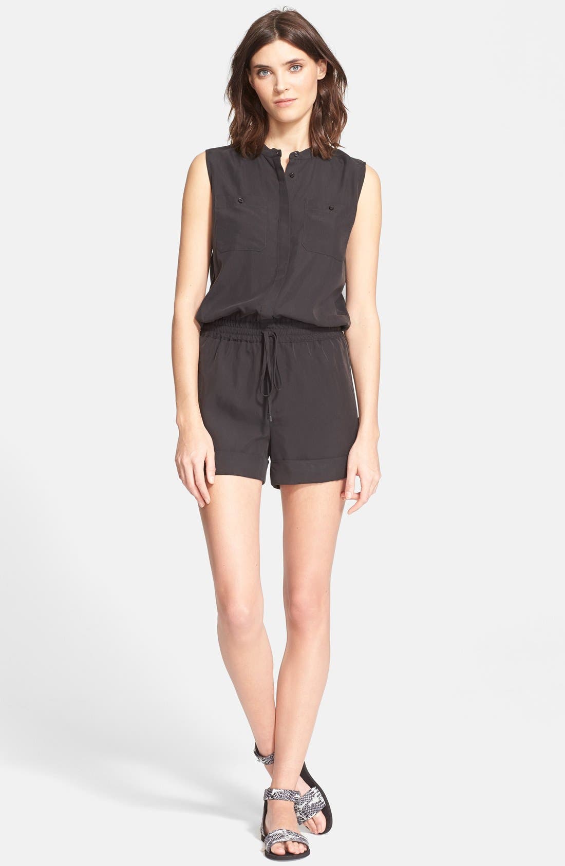 Vince Drawstring Romper Nordstrom