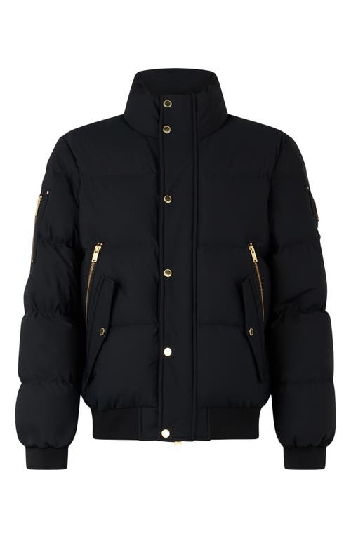 Moose Knuckles High Point Gold Series 800 Fill Power Down Bomber Jacket In Black
