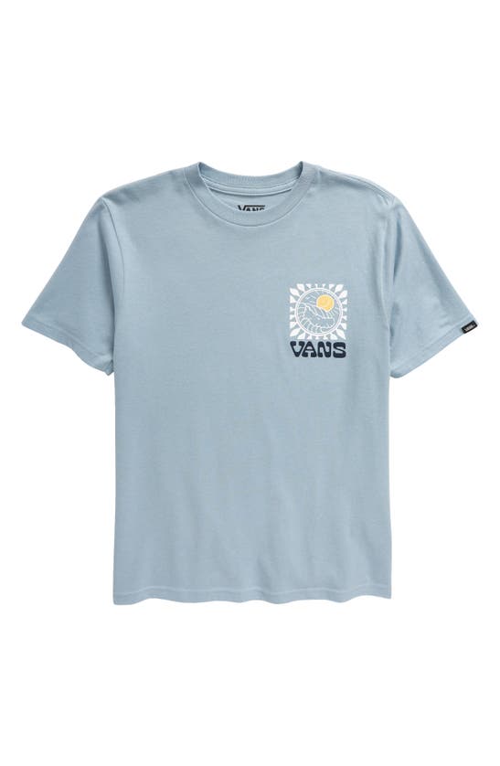 Shop Vans Kids' Rise & Shine Graphic T-shirt In Dusty Blue