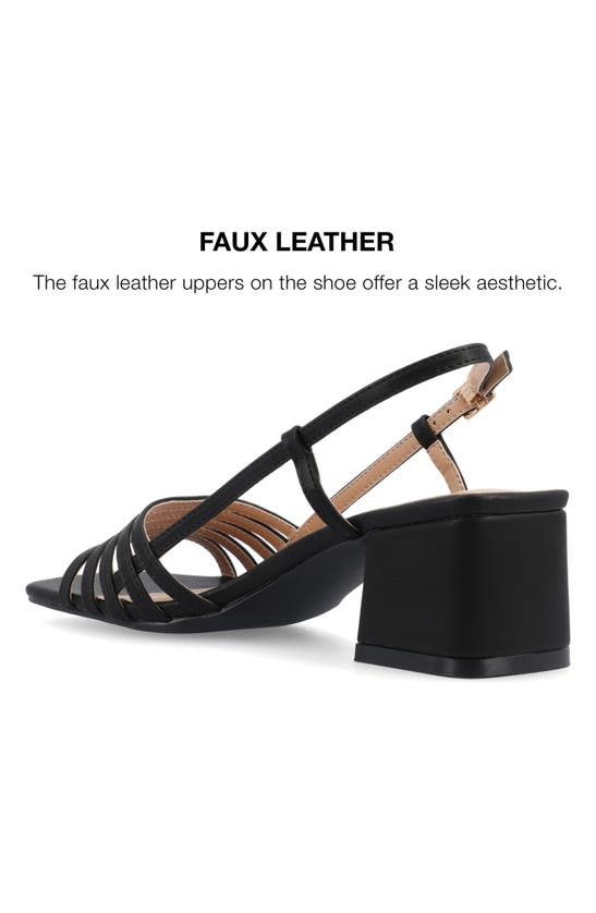 Journee Collection Shayana Block Heel Slingback Sandal In Black