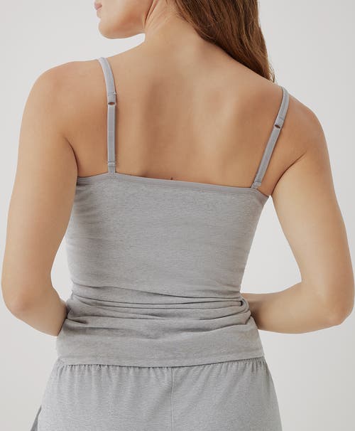 Pact Organic Everyday Shelf Bra Camisole 3-pack In Heather Basics