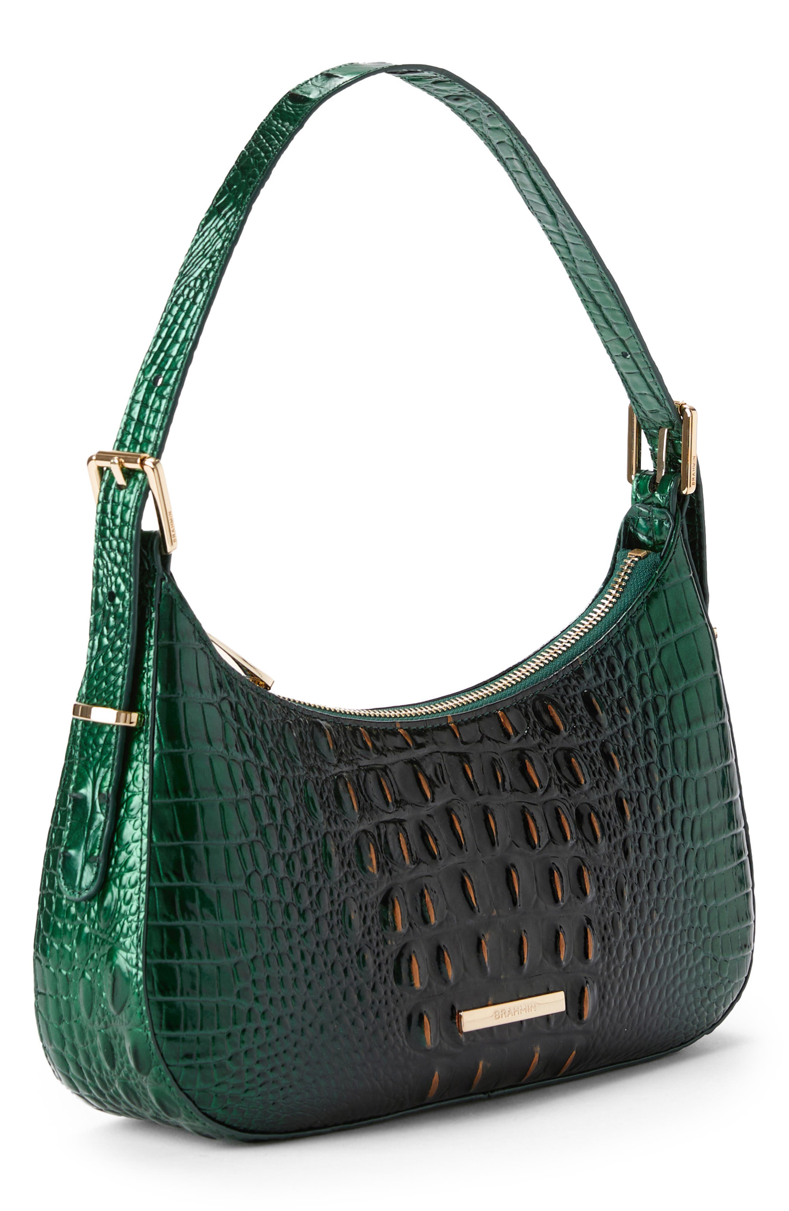 Brahmin Kyrie Croc Embossed Leather Shoulder Bag Nordstrom