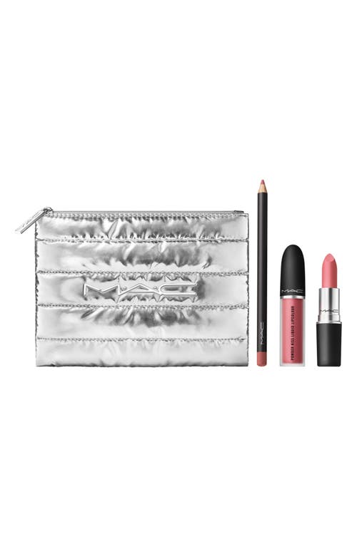 MAC Cosmetics Powdered Snow Powder Kiss Lip Set $77 Value in Pink