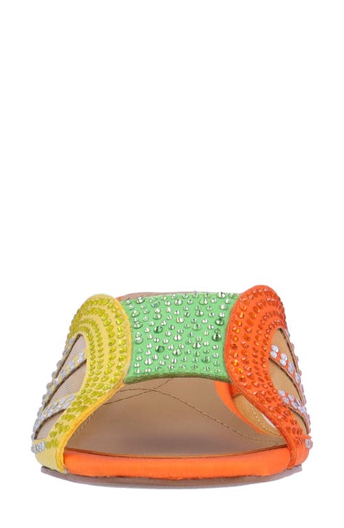 J. Reneé Lemon Block Heel Sandal In Lime/yellow/orange
