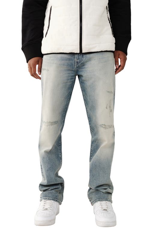 True Religion Brand Jeans Ricky Flap Straight Leg Jeans in Interlude Light Wash