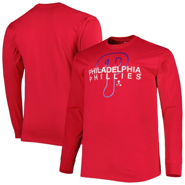 Profile Red Philadelphia Phillies Big & Tall Long Sleeve T-shirt | ModeSens