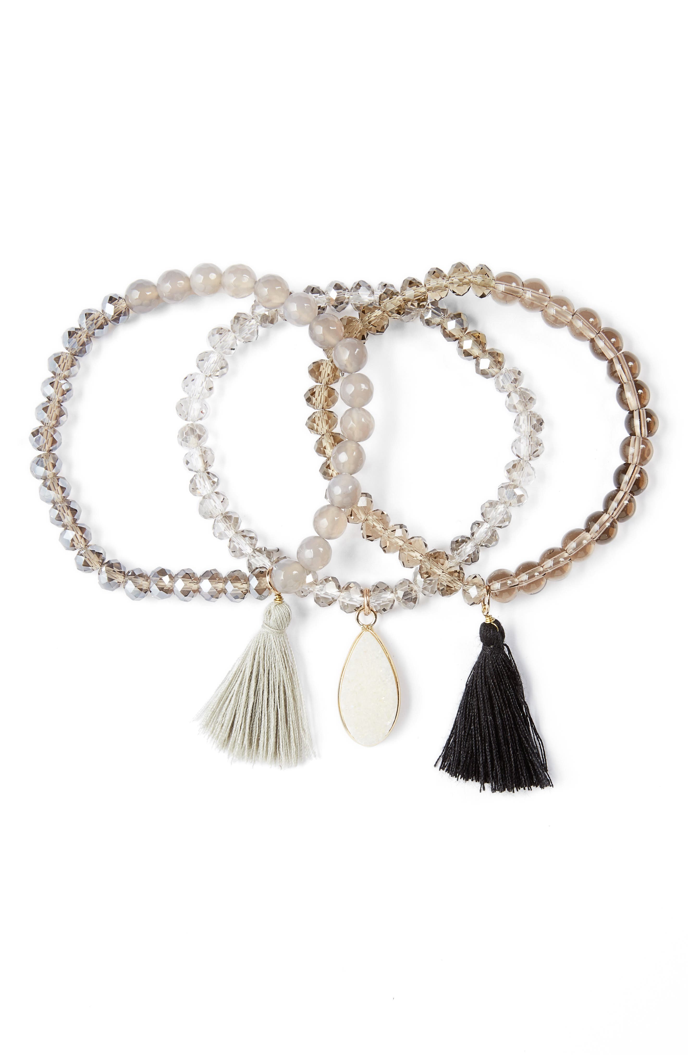 Panacea Set of 3 Stretch Bracelets Nordstrom