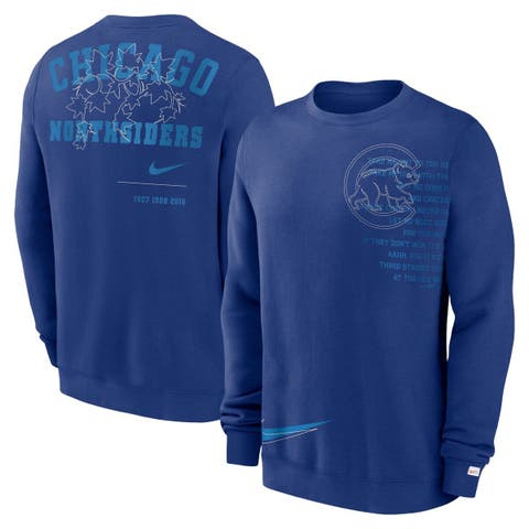 Men's Nike Royal Chicago Cubs Statement Ball Game Fleece Pullover Sweatshirt