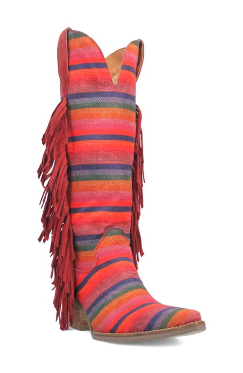 Shop Dingo Hot Tamale Western Knee High Boot In Red Multi