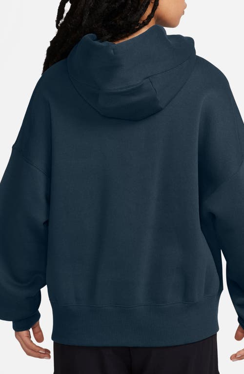 Shop Nike Sportswear Phoenix Fleece Pullover Hoodie In Navy/sail