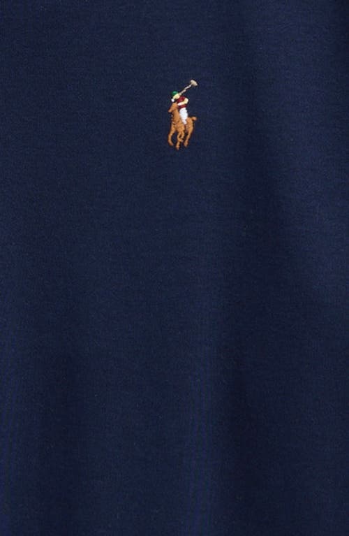 Polo Ralph Lauren Kids' Embroidered Cotton Interlock Sweatshirt In Refined Navy