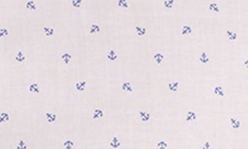 Jared Lang Trim Fit Anchor Print Button-up Shirt In White