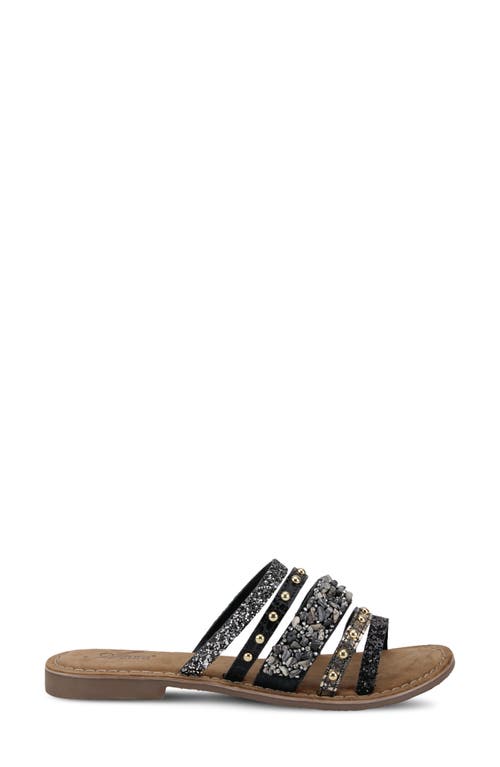 Azura By Spring Step Mineral Slide Sandal In Black Multi