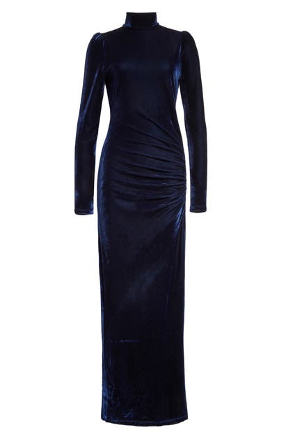 Click to view more detailed imagery on our partner's website Reformation Moonlight Long Sleeve Gown In Galaxy