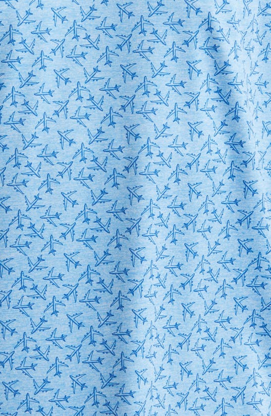 Shop Johnston & Murphy Xc4® Airplane Print Performance Polo In Blue