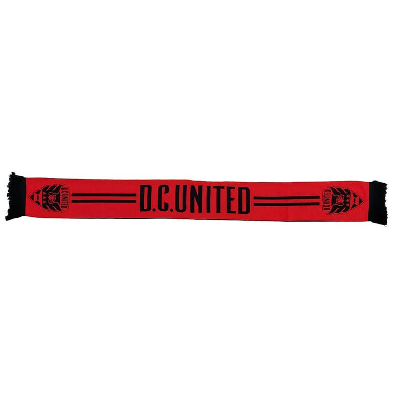Shop Ruffneck Scarves Red D.c. United Red 'n Black Knit Scarf