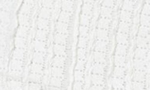 Edikted Phoebe Textured Knit Shorts In White