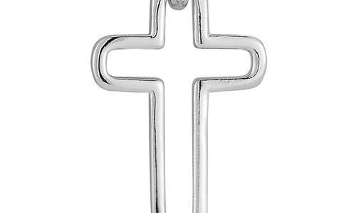 Chloe & Madison Chloe And Madison Open Cross Pendant Necklace In Silver