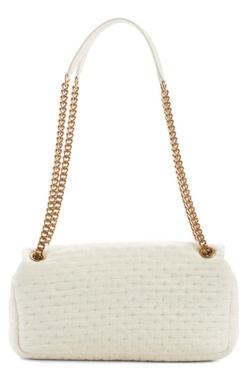 Saint Laurent Small Lou Organza Puffer Shoulder Bag In White Corn/new Chant