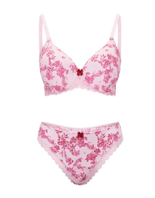 Shop Adore Me Nare Contour Full Coverage Bra In Floral Pink