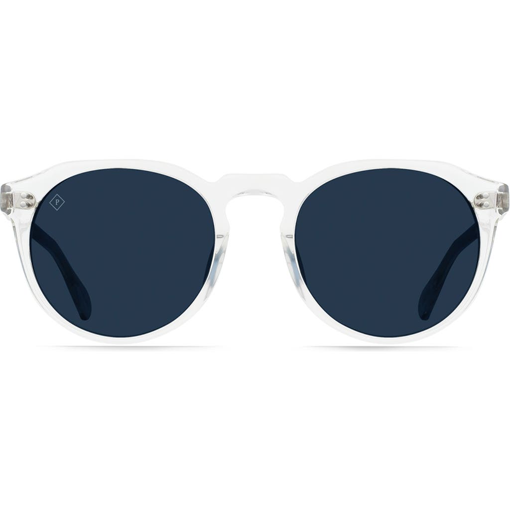 Raen Remmy 49mm Polarized Round Sunglasses In White