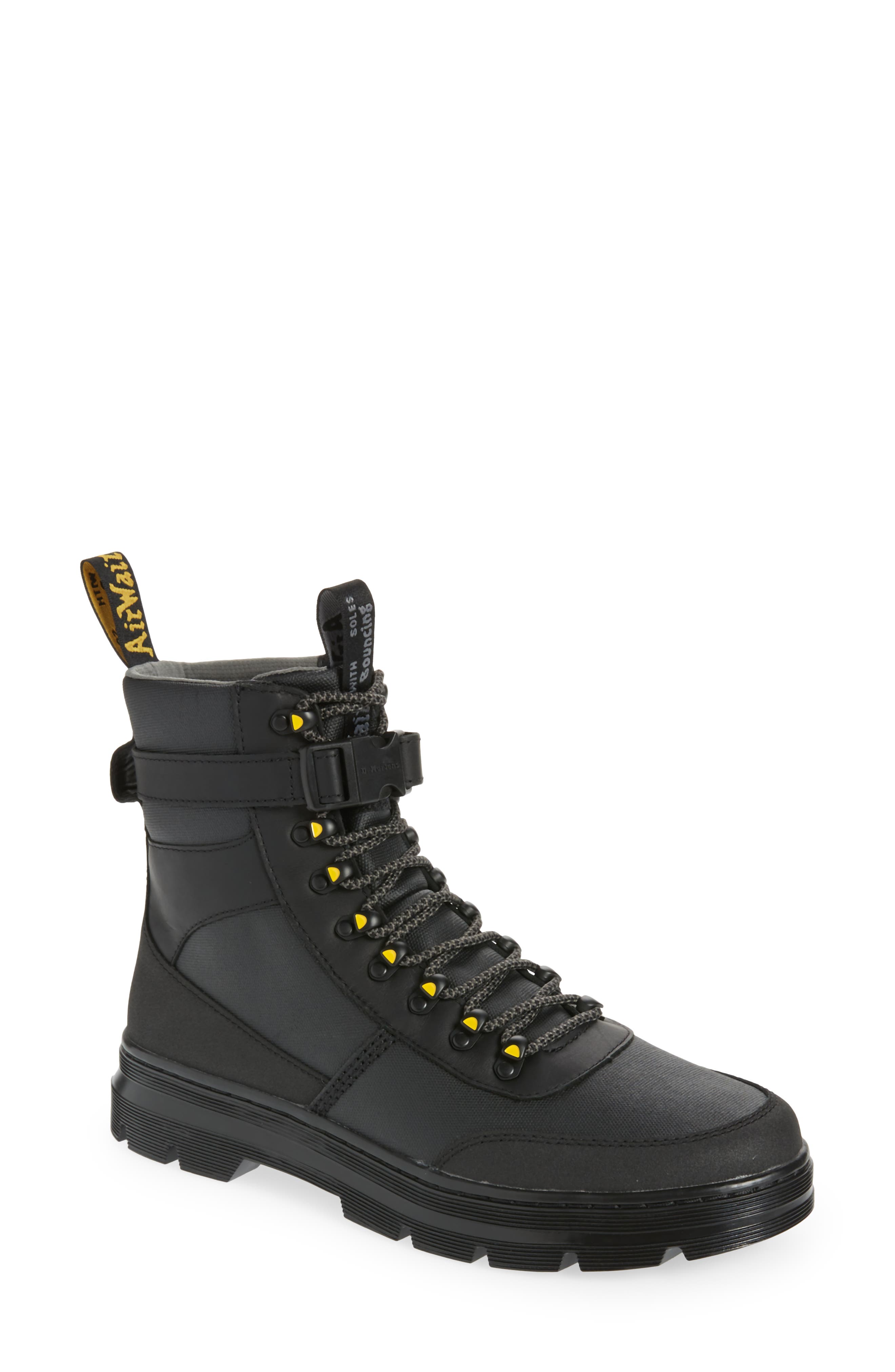 Dr. Martens Combs Tech Combat Boot in Black at Nordstrom, Size 8Us