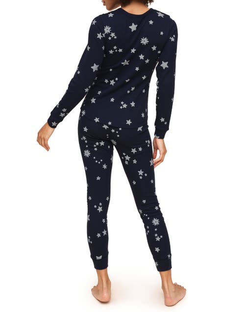 Adore Me Muriel Pajama Long-sleeve Top & Legging Set In Novelty Blue